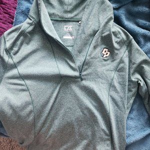 Women's cowl neck cal poly active wear jacket